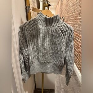 Grey chunky knit sweater